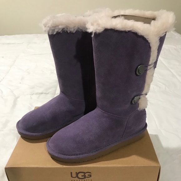 UGG Other - 😍 UGG Purple Suede cozy Boots with Fur Trim